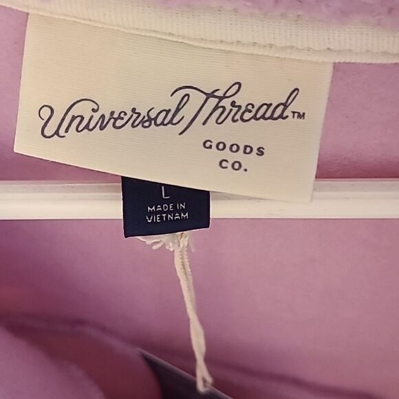 Universal Thread Sherpa Jacket, Pink w/Off-white & Peach Zippers, Size Large,NWT - Picture 11 of 12